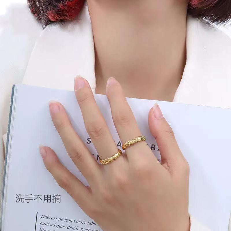 18k Gold Rhombus Ring Small Fragrance Ring