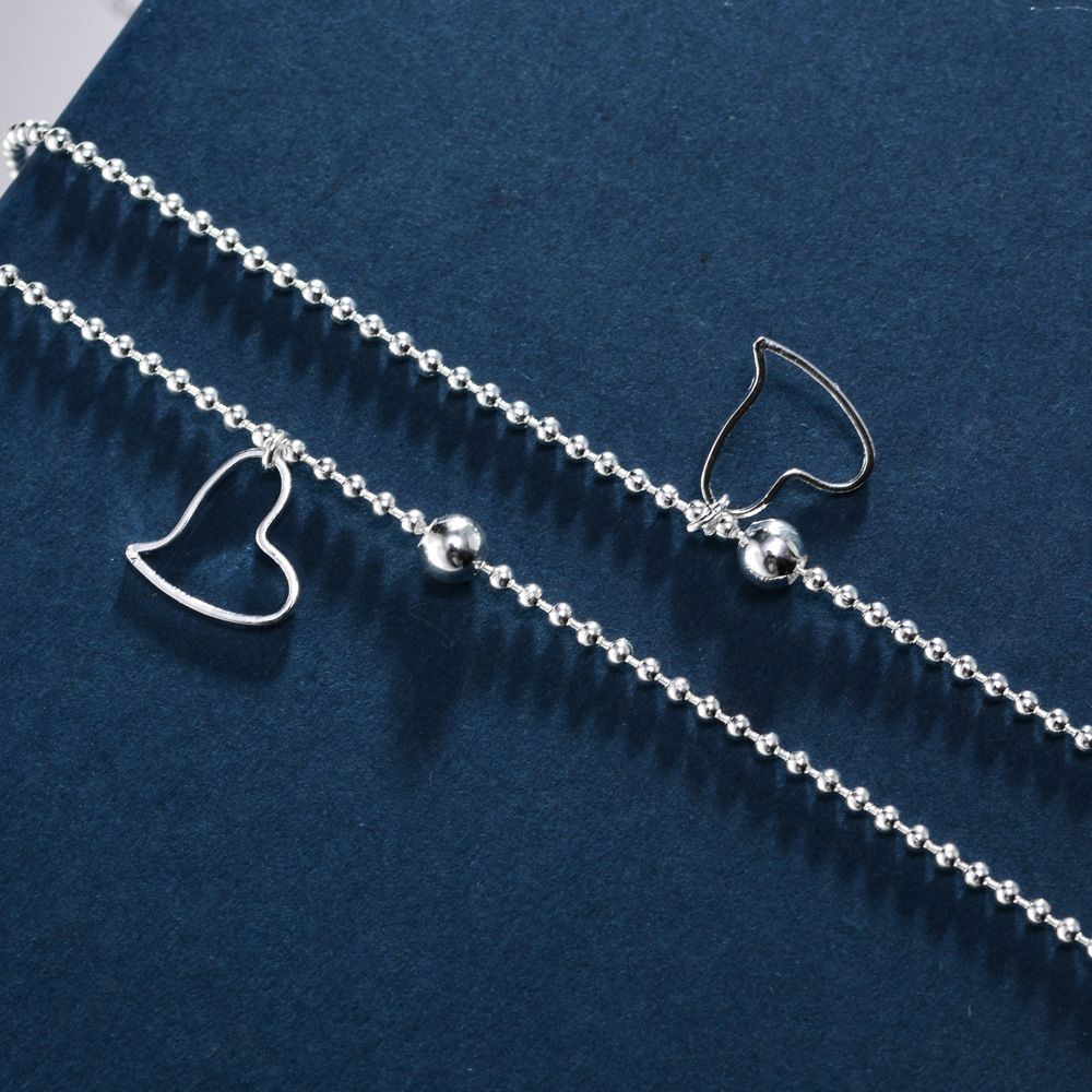 925 Silver Heart To Heart Bracelet For Couples