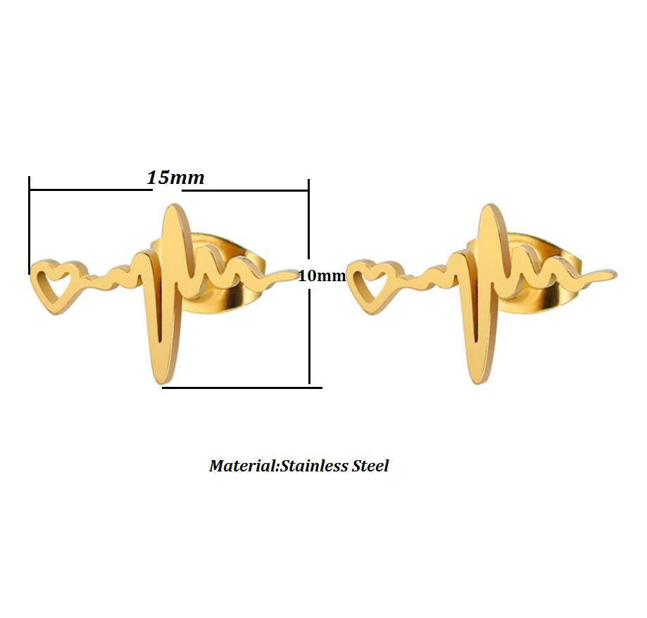 Cute Personality Love Lightning Ear Studs