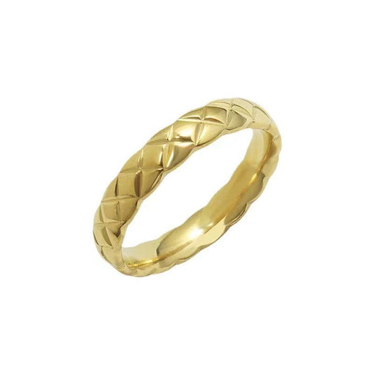 18k Gold Rhombus Ring Small Fragrance Ring